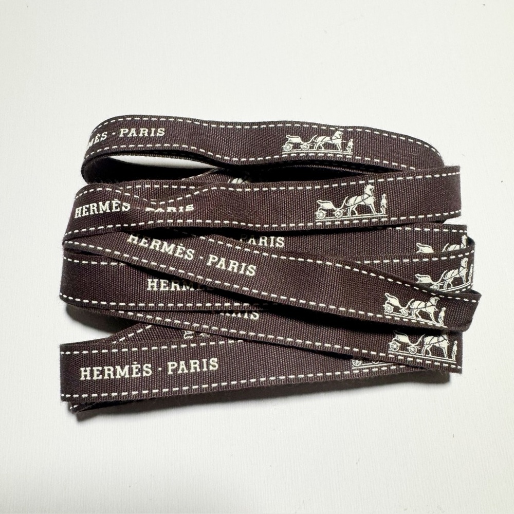 Authentic Hermes Gift Wrap Ribbon 8 Feet